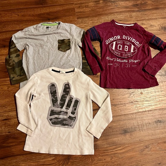 Carter's Other - 3 Carter’s and crazy 8 boys long sleeve tops size 5-6